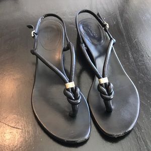 Gucci “KOTAO” sandals 212922 soft black leather